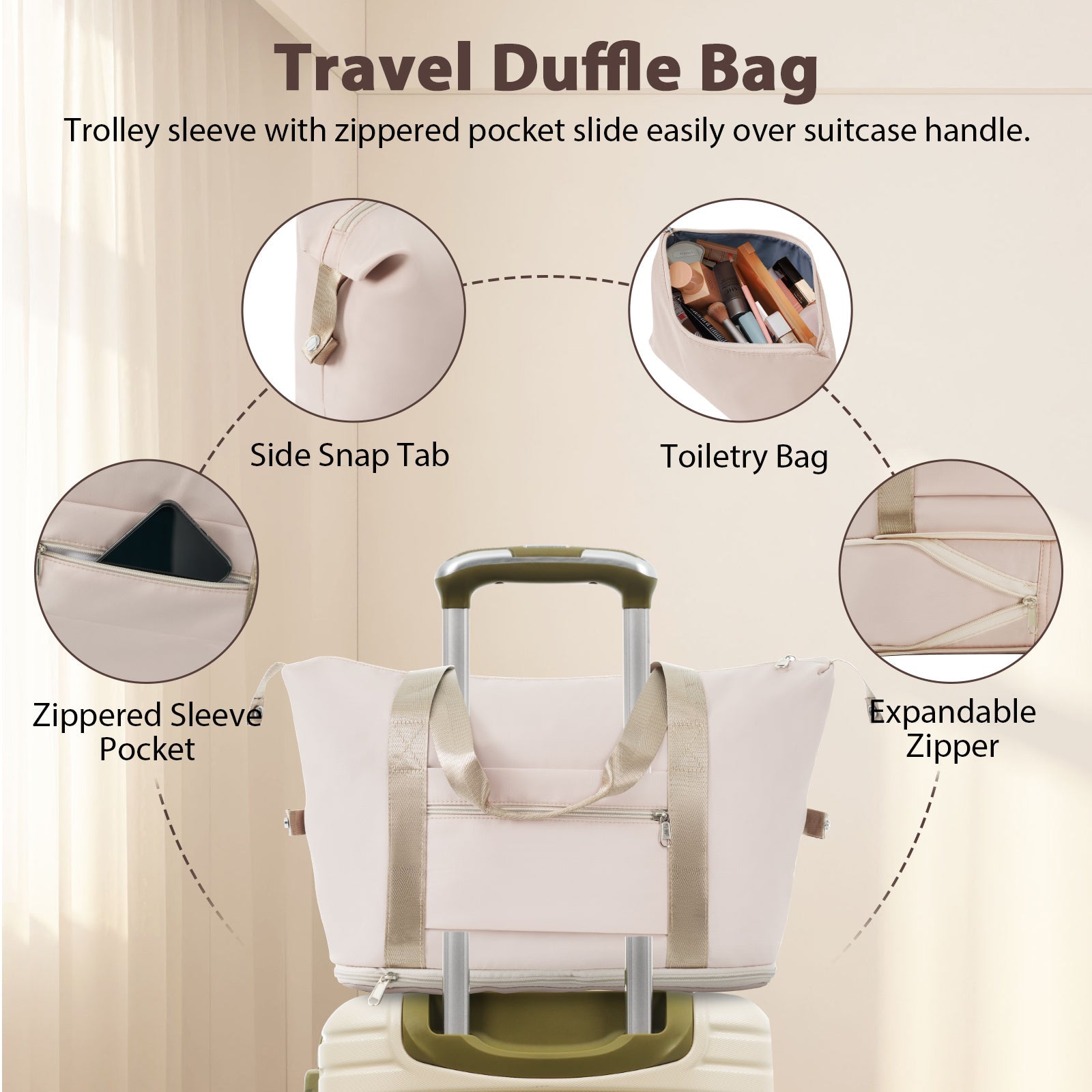 Azor 3-Piece Travel Set, Carry-On, Weekender & Toiletry, TSA Lock