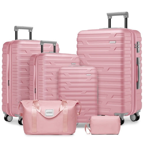 Azor 6-Piece Hardside Set, Suitcases + Duffel Bags, Complete Kit