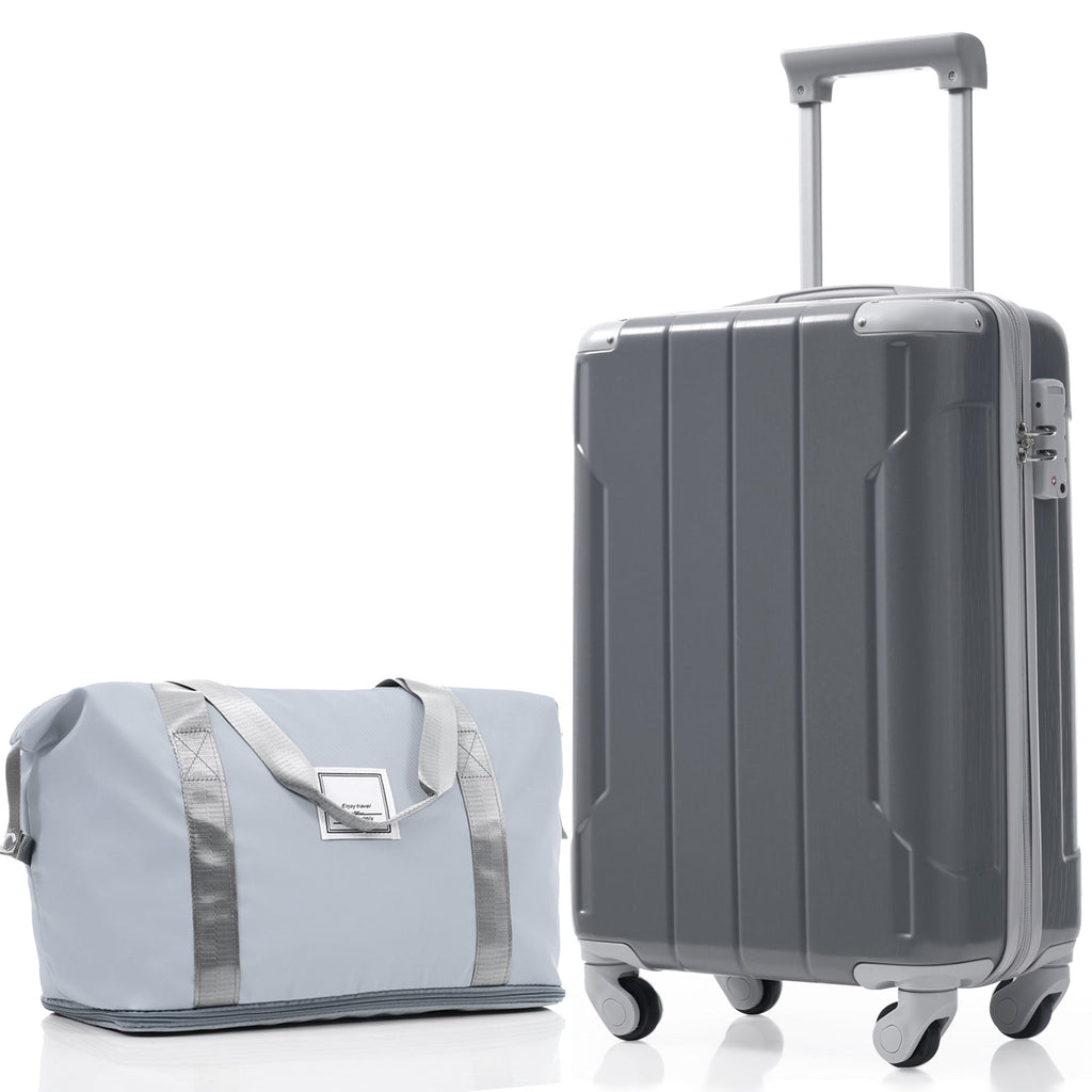 Azor Black & Brown Luggage Set, Timeless Travel Style, TSA Lock