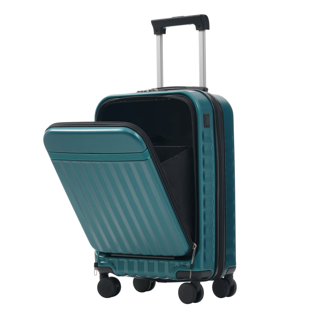 Azor 3-Piece Expandable Carry-On Set, Front Pocket, TSA Lock