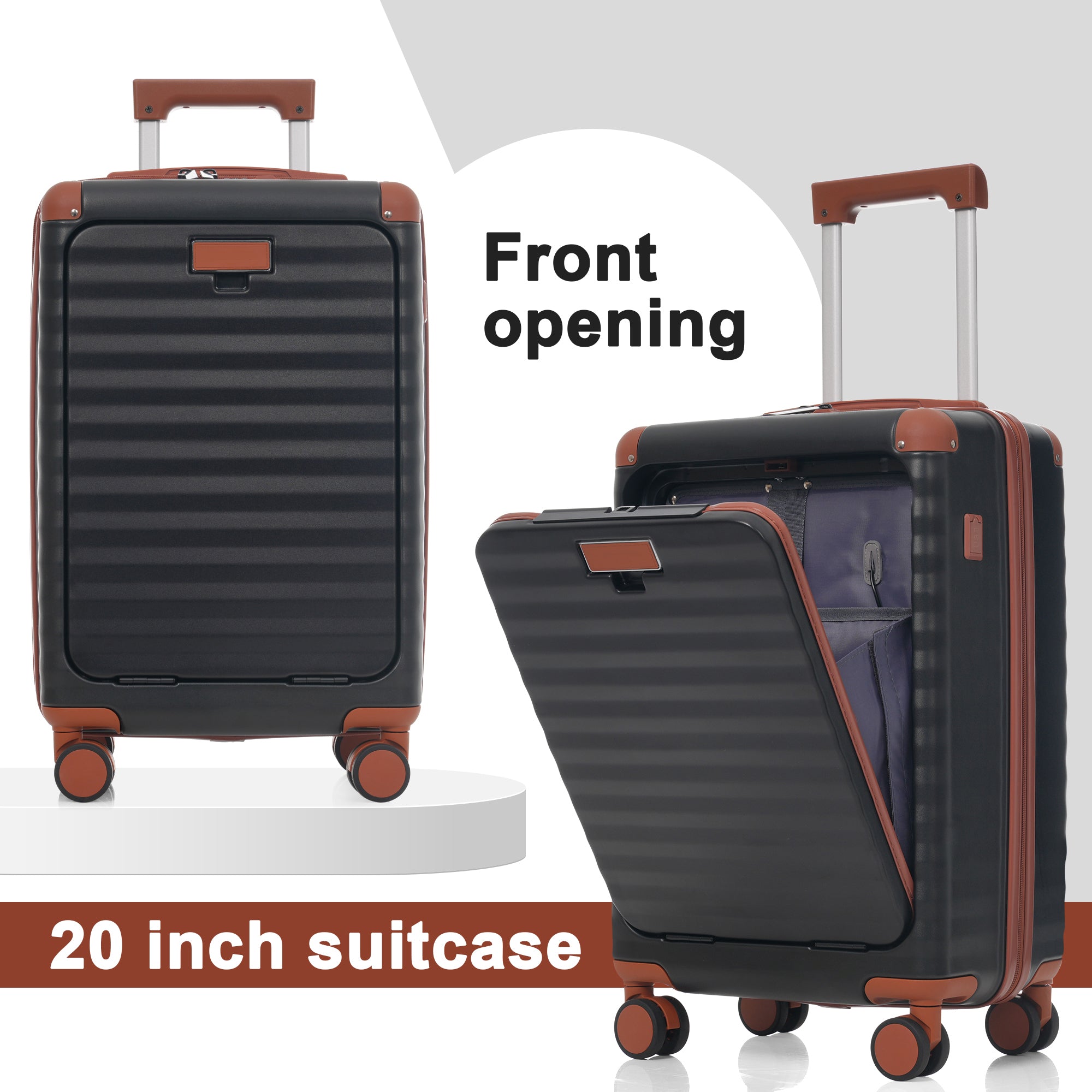 Azor 5-Piece Hardshell Carry-On Set, Complete System, Spinner Wheels