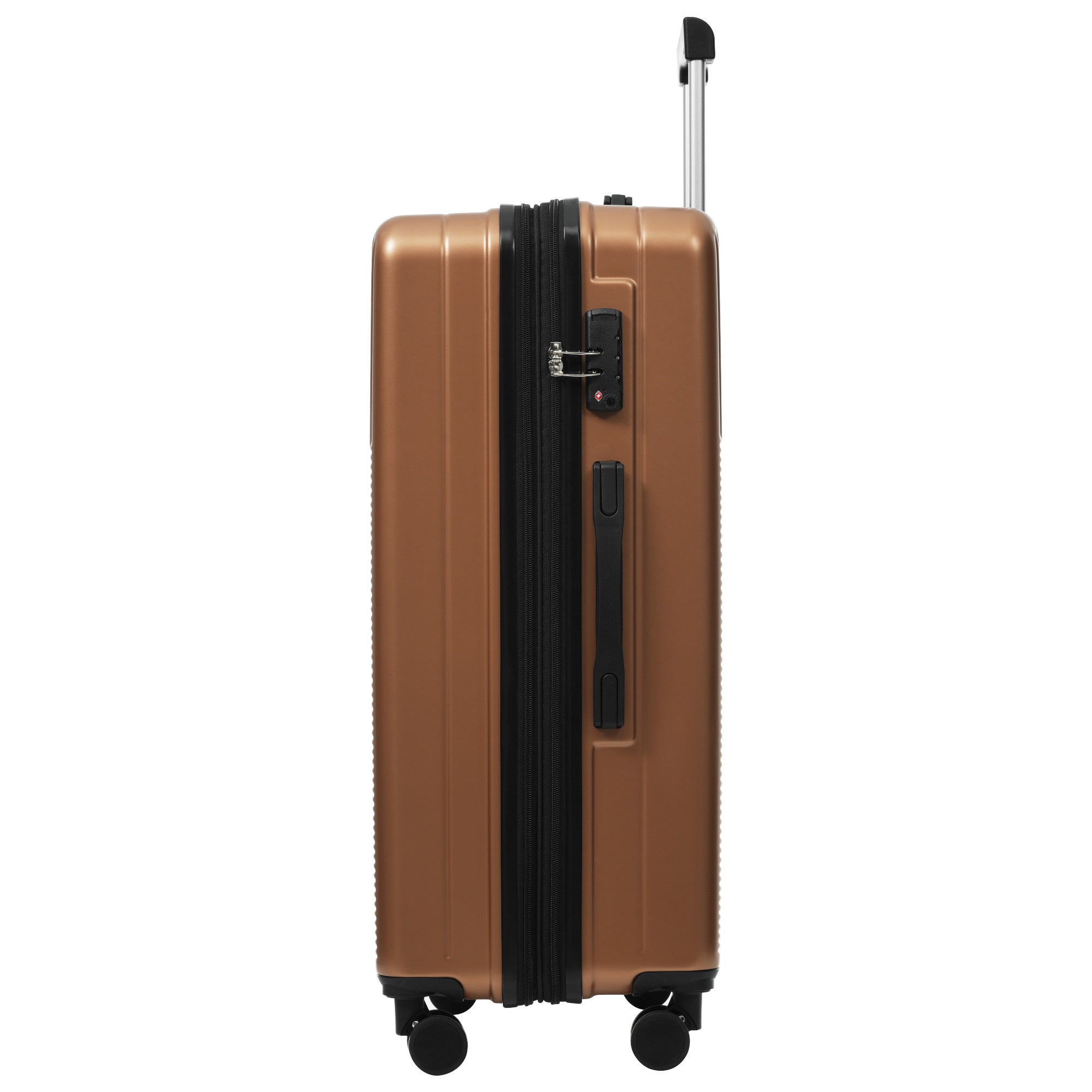 Azor Silver 5-Piece Luggage Set, Complete Travel System, TSA Lock