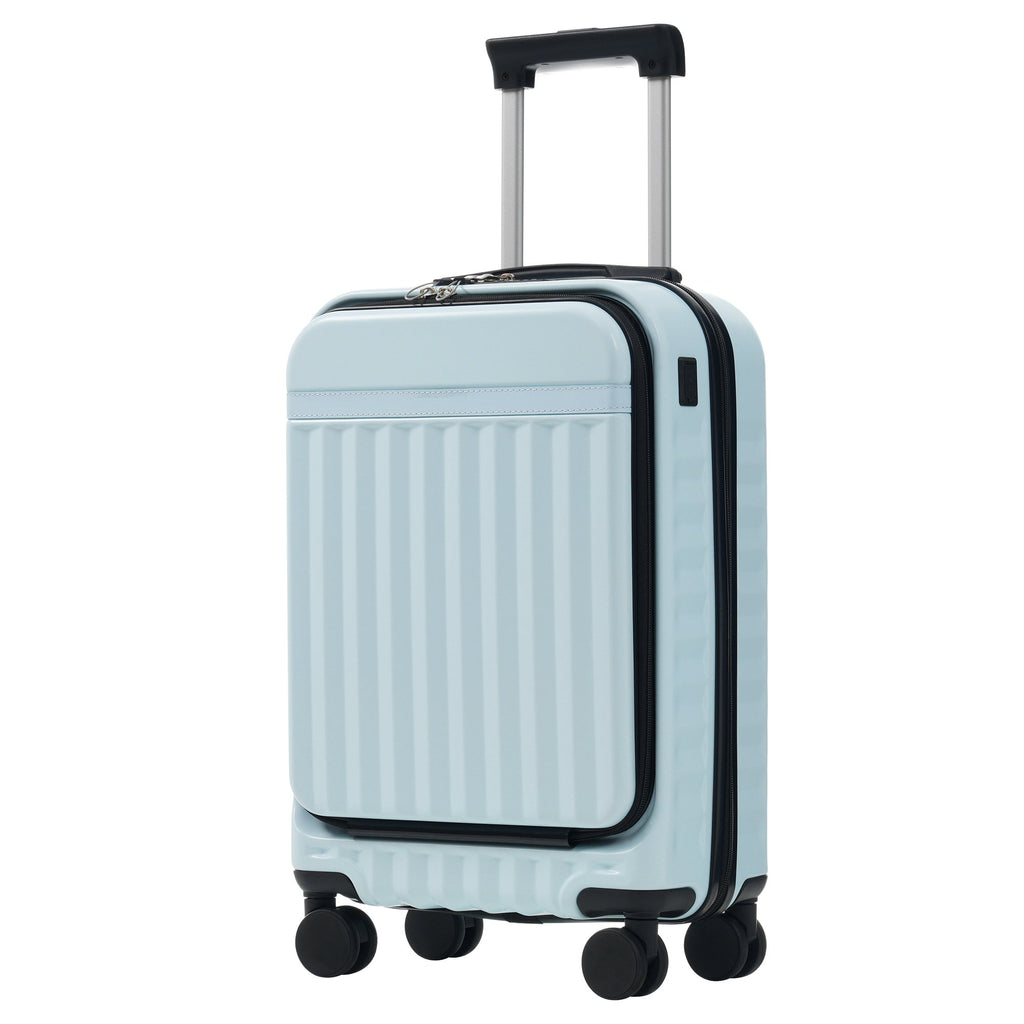Azor 3-Piece Expandable Carry-On Set, Front Pocket, TSA Lock
