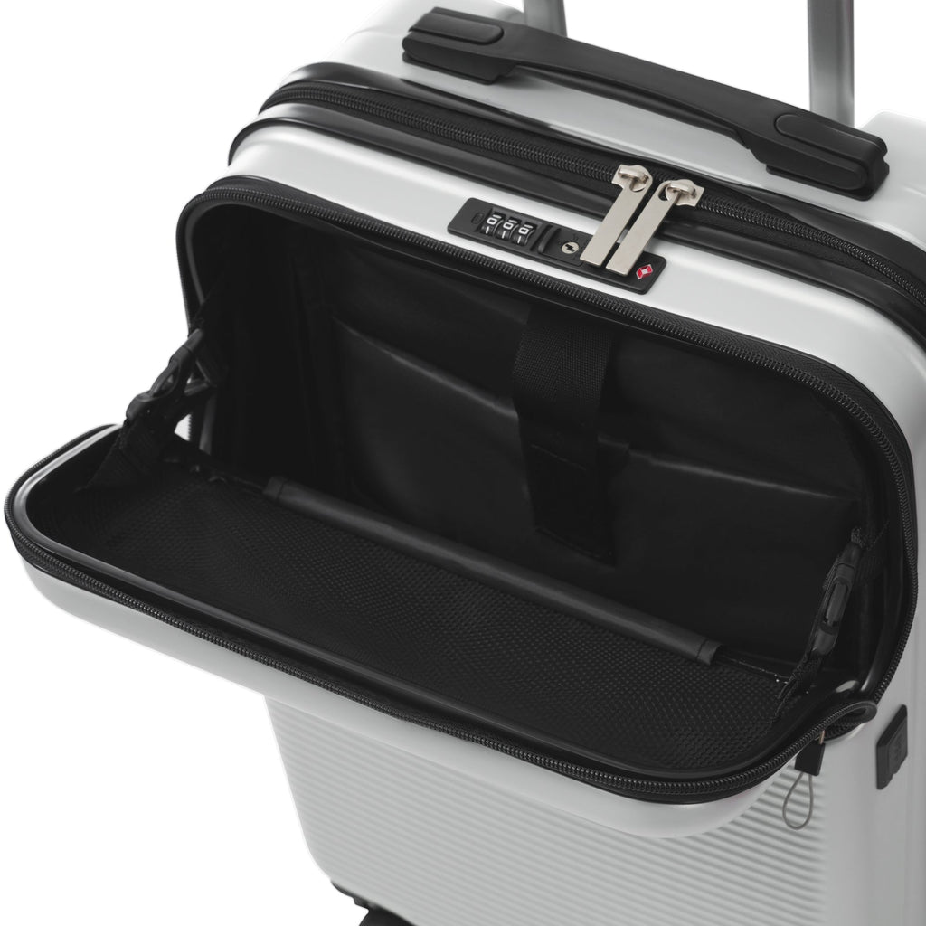 Azor Silver 5-Piece Luggage Set, Complete Travel System, TSA Lock