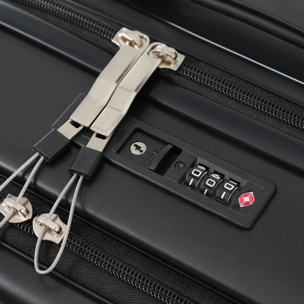 Azor 3-Piece Expandable Carry-On Set, Front Pocket, TSA Lock