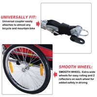 Azor Foldable Pet Bike Trailer Dog Cat Travel Bicycle Carrier Red