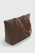 Azor Brown Large Capacity Water Resistant Shopper Bag For Women