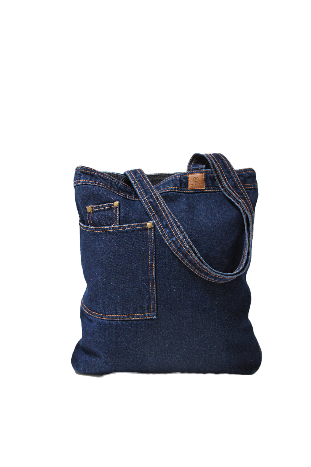 Azor Tote Bag With Jean Type Pockets Heavyweight Denim