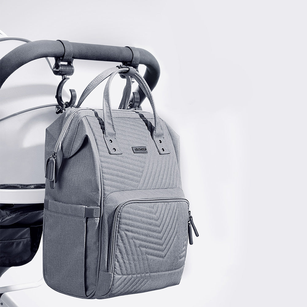 Azor Modern Quilted Diaper Bag Backpack