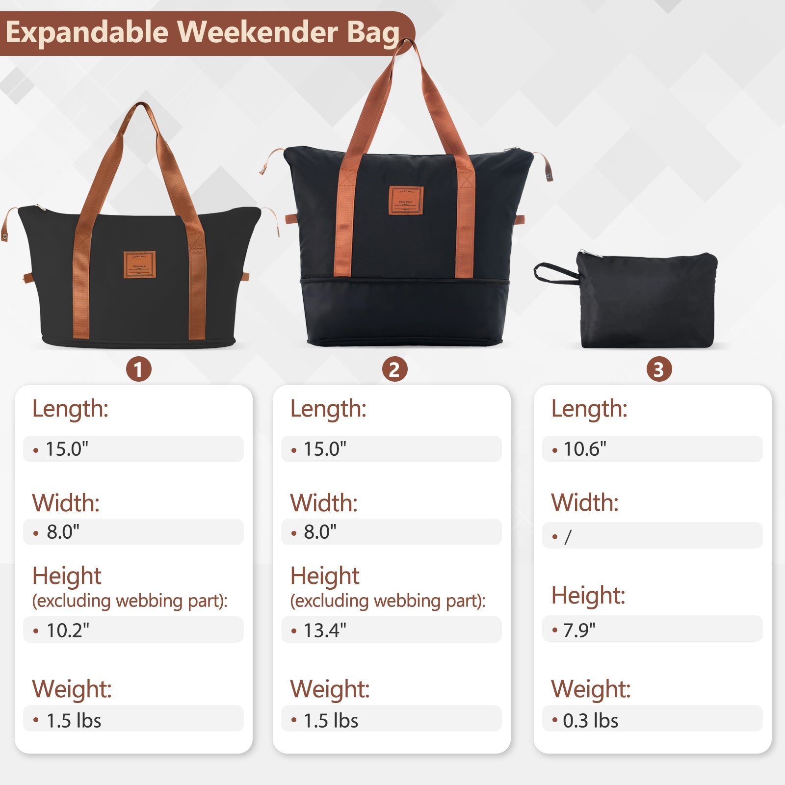 Azor Black & Brown Luggage Set, Timeless Travel Style, TSA Lock