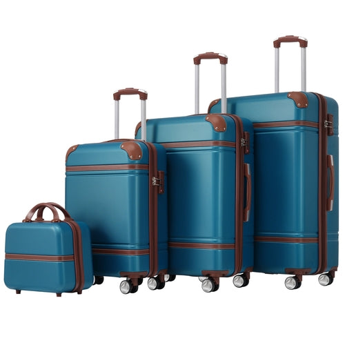 Azor Blue ABS Luggage Set, Travel Organisation System, TSA Lock