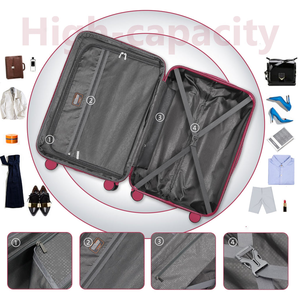 Azor 6-Piece Hardside Set, Suitcases + Duffel Bags, Complete Kit