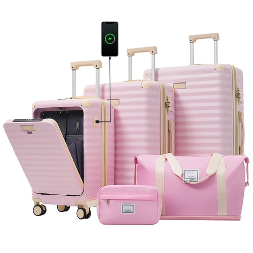 Azor 5-Piece Hardshell Carry-On Set, Complete System, Spinner Wheels