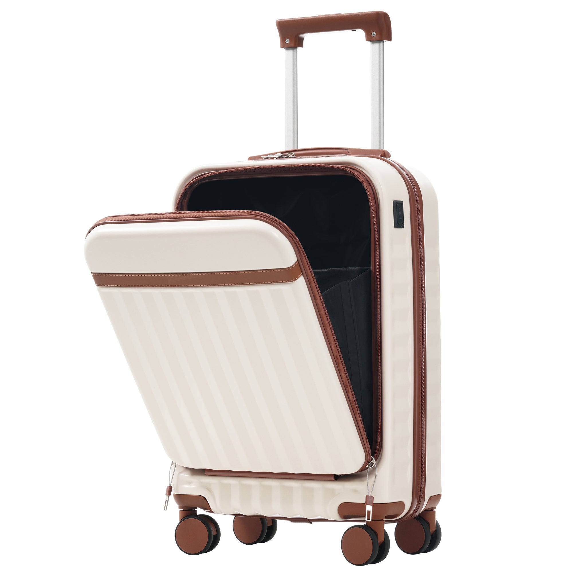 Azor 3-Piece Expandable Carry-On Set, Front Pocket, TSA Lock