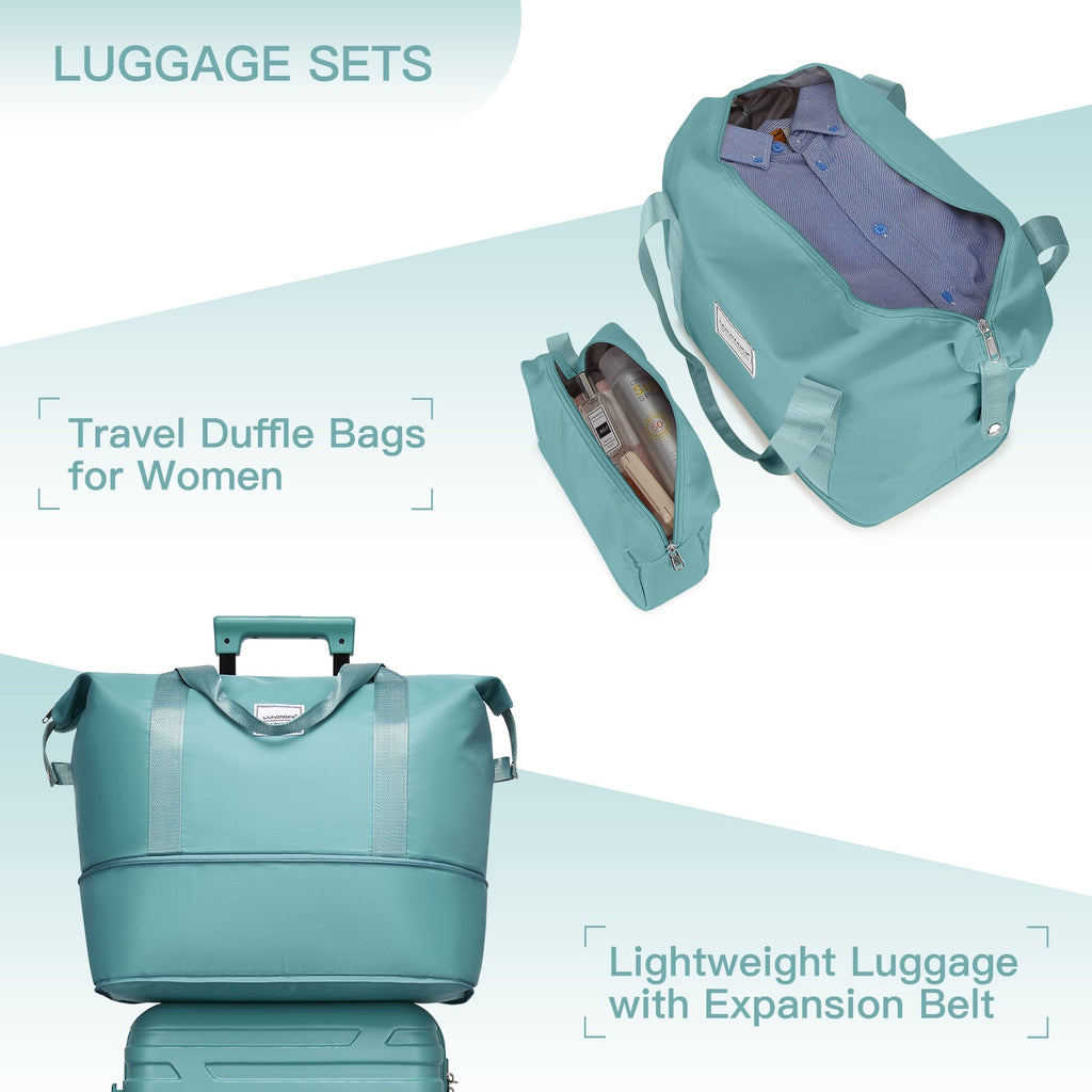 Azor 6-Piece Hardside Set, Suitcases + Duffel Bags, Complete Kit