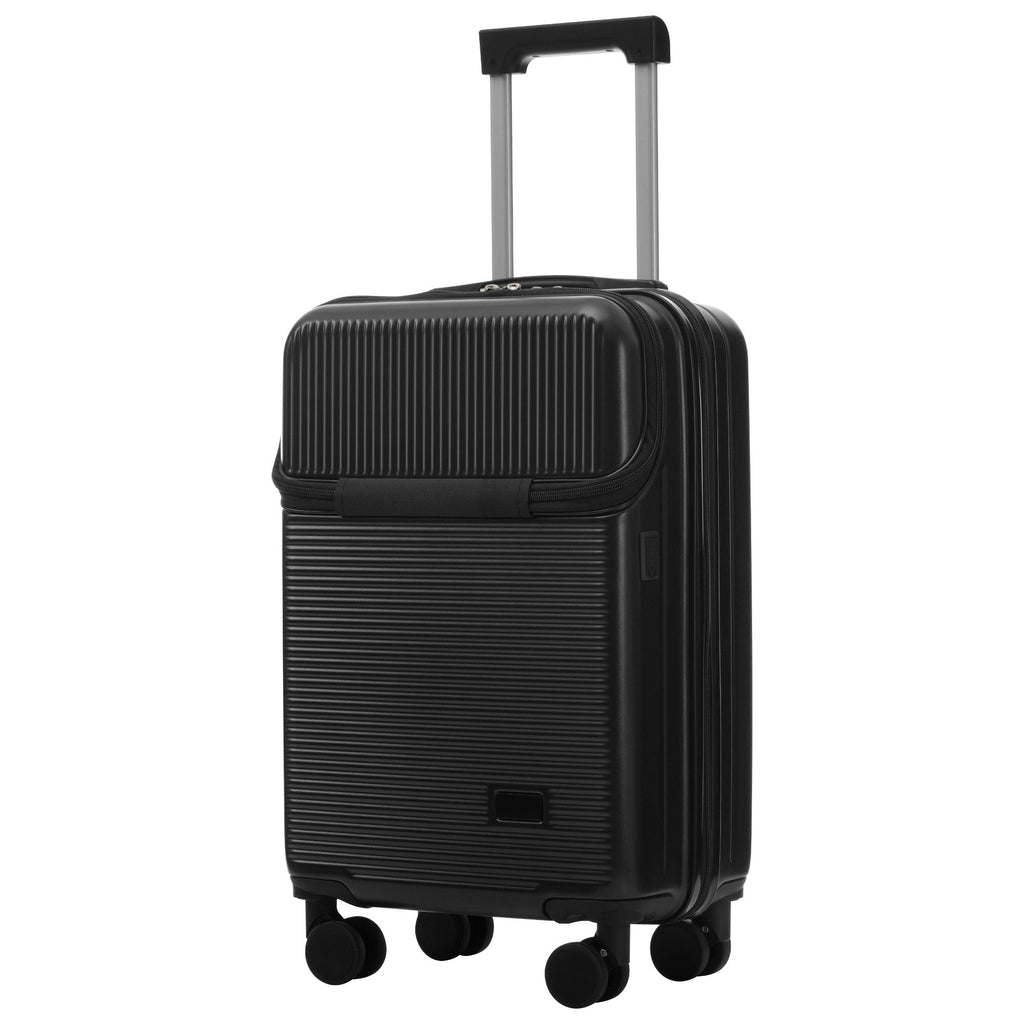 Azor Silver 5-Piece Luggage Set, Complete Travel System, TSA Lock
