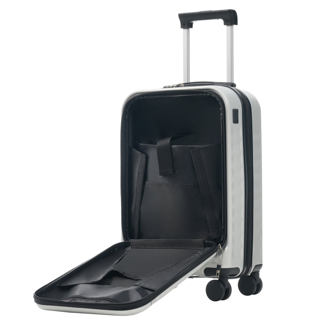 Azor 3-Piece Expandable Carry-On Set, Front Pocket, TSA Lock