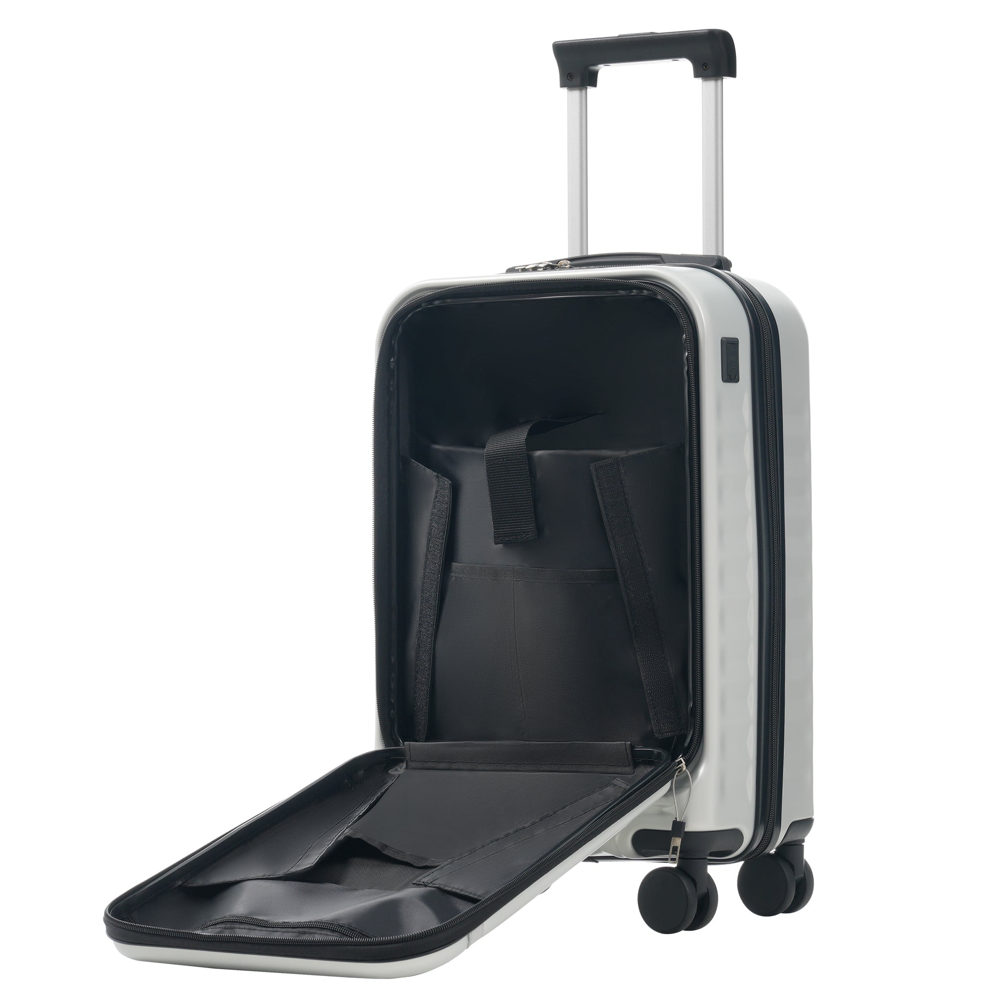 Azor 3-Piece Expandable Carry-On Set, Front Pocket, TSA Lock