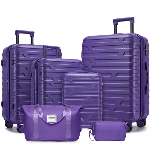 Azor 6-Piece Hardside Set, Suitcases + Duffel Bags, Complete Kit