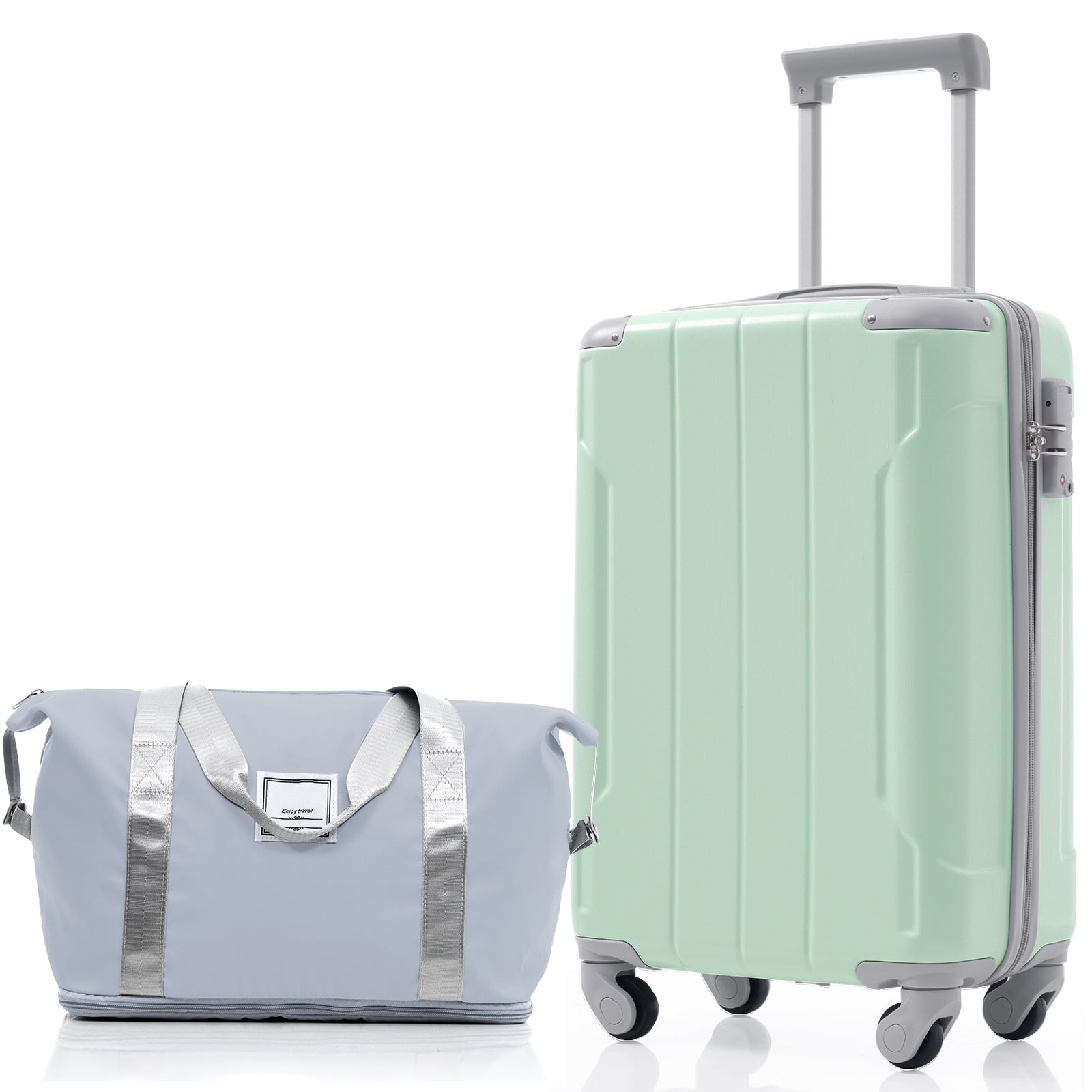 Azor Black & Brown Luggage Set, Timeless Travel Style, TSA Lock