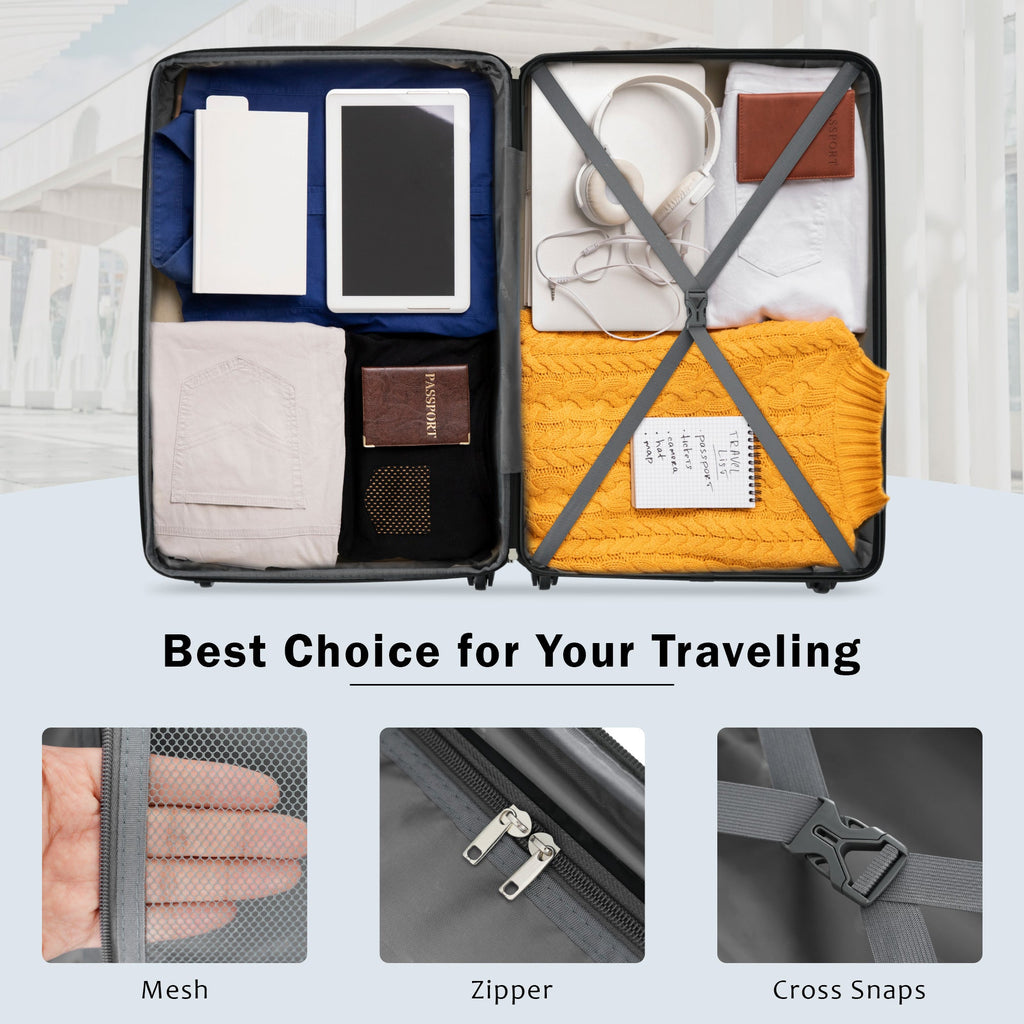 Azor Light Blue ABS Luggage Set, Travel in Colour, TSA Lock