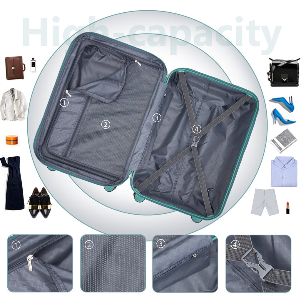 Azor 6-Piece Hardside Set, Suitcases + Duffel Bags, Complete Kit