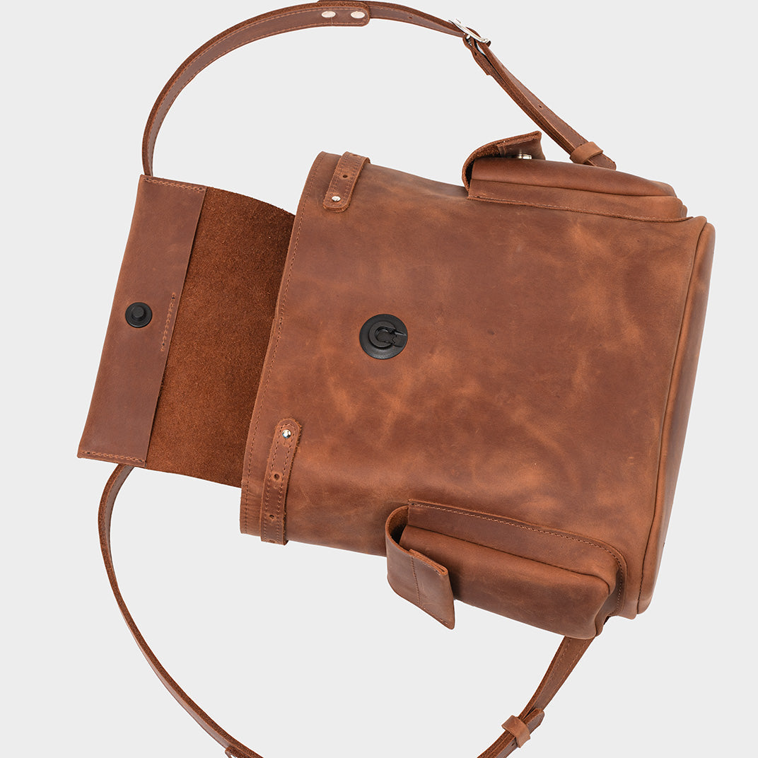 Azor Leather Backpack — European