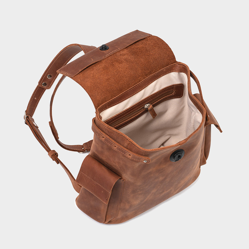Azor Leather Backpack — European