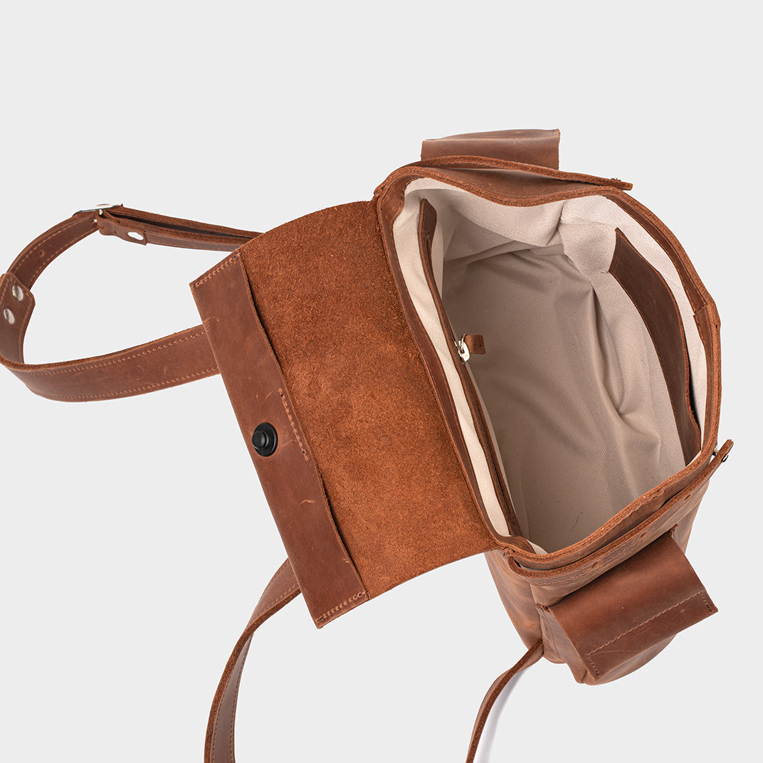 Azor Leather Backpack — European