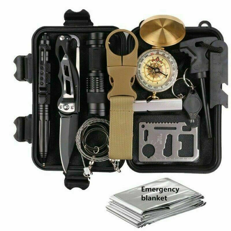 Azor 14 In 1 Outdoor Emergency Survival And Safety Gear Kit
